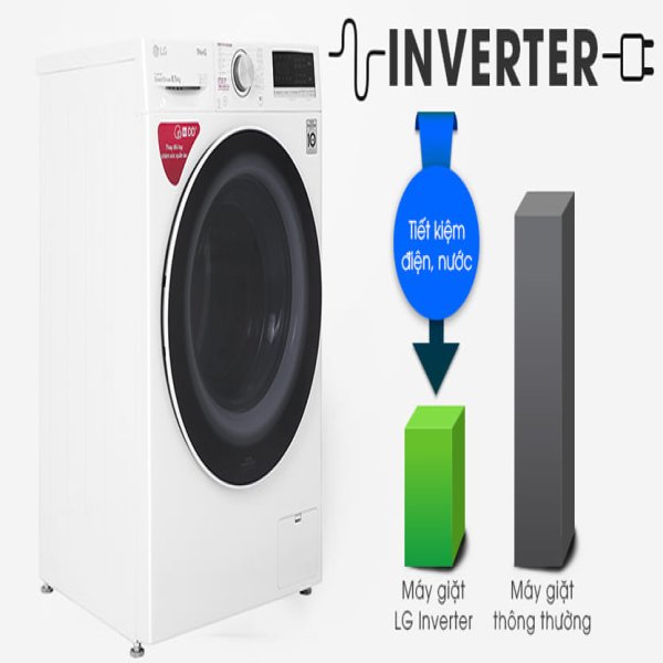 Máy giặt LG FV1408S4W 8.5 Kg Inverter