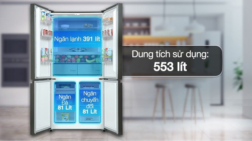 Tủ lạnh Beko 553 lít GNO51651KVN, GNO51651GBVN 4 cánh giá tốt